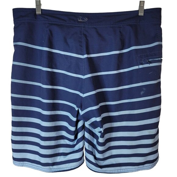 Vineyard Vines Board Shorts Swim Trunk Blue SZ 38 Large Windward Stripe Swimsuit - Picture 5 of 10